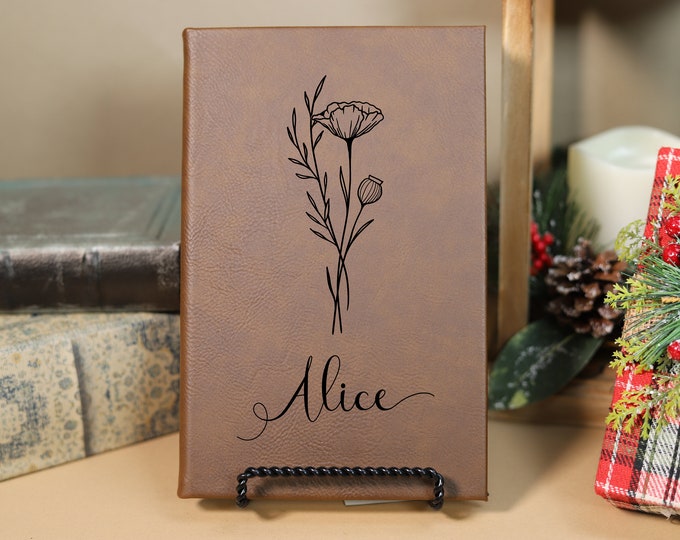 Custom Leather Journal, Personalized Journal, Personalized Notebook, Engraved Leather Journal, Custom Journal, Gift for Him,Mom Gift for Her