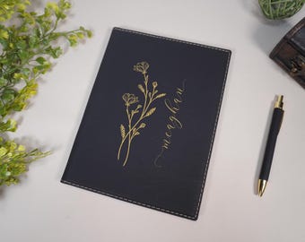 Personalized Leather Portfolio, Custom Padfolio Notebook, Business Notepad, Custom Legal Pad Cover with Name,Corporate Office gift with Logo