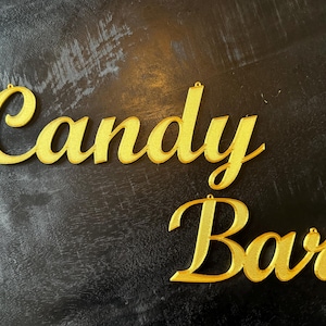 Décoration de bar à bonbons, cintre de table de mariage, panneau de table de fête, décor imprimé en 3D, décoration de bar à bonbons, fait main, décor de buffet, friandise