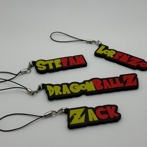 Llavero personalizado de Dragon Ball Z - Tu propio nombre - Artículos únicos para fans - Alfabeto - Divertido - Letra - Regalo - DBZ -