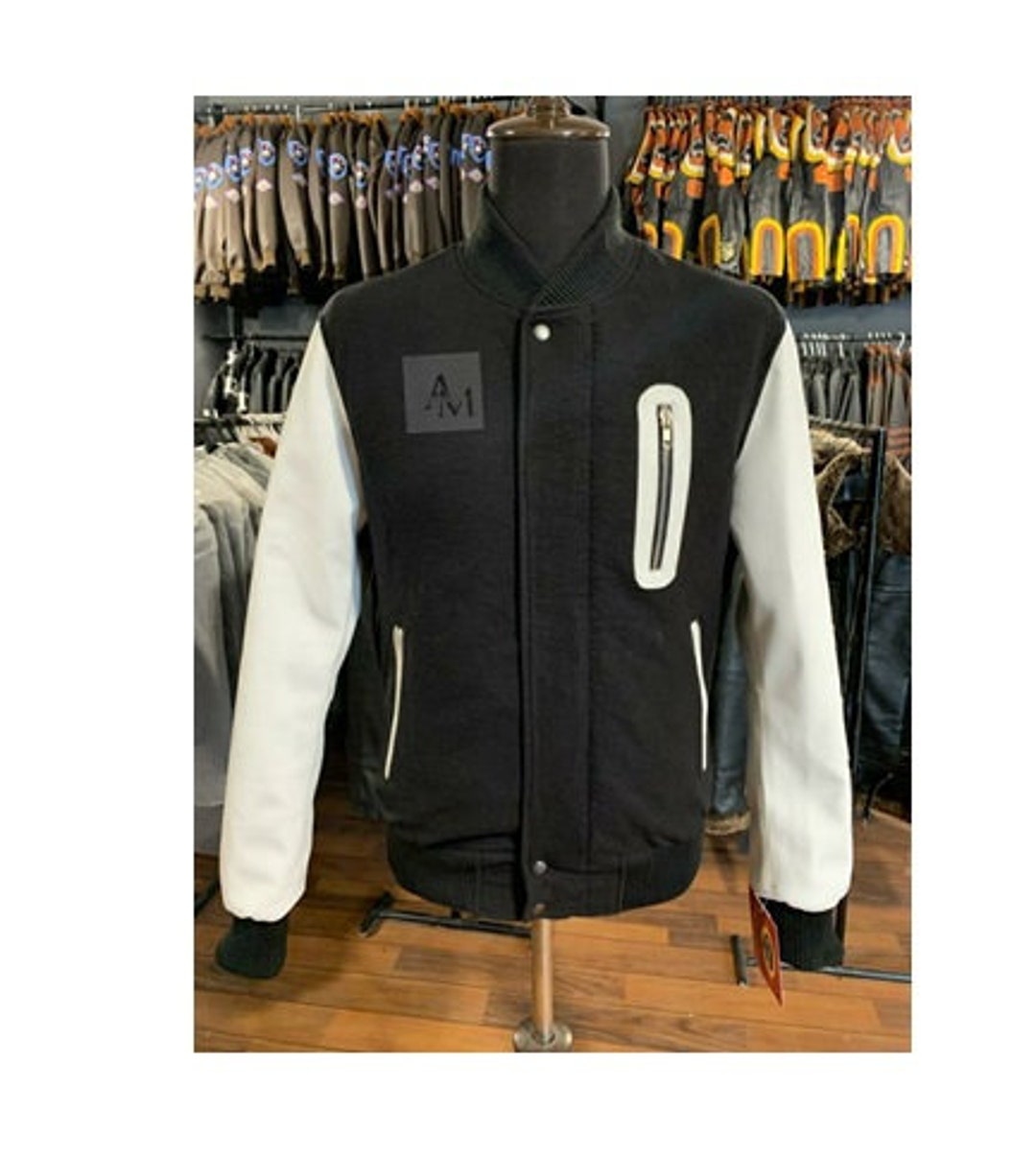 Handmade Mens Black Wool Jacket/men Motorcycle Bomber Slim Fit Etsy