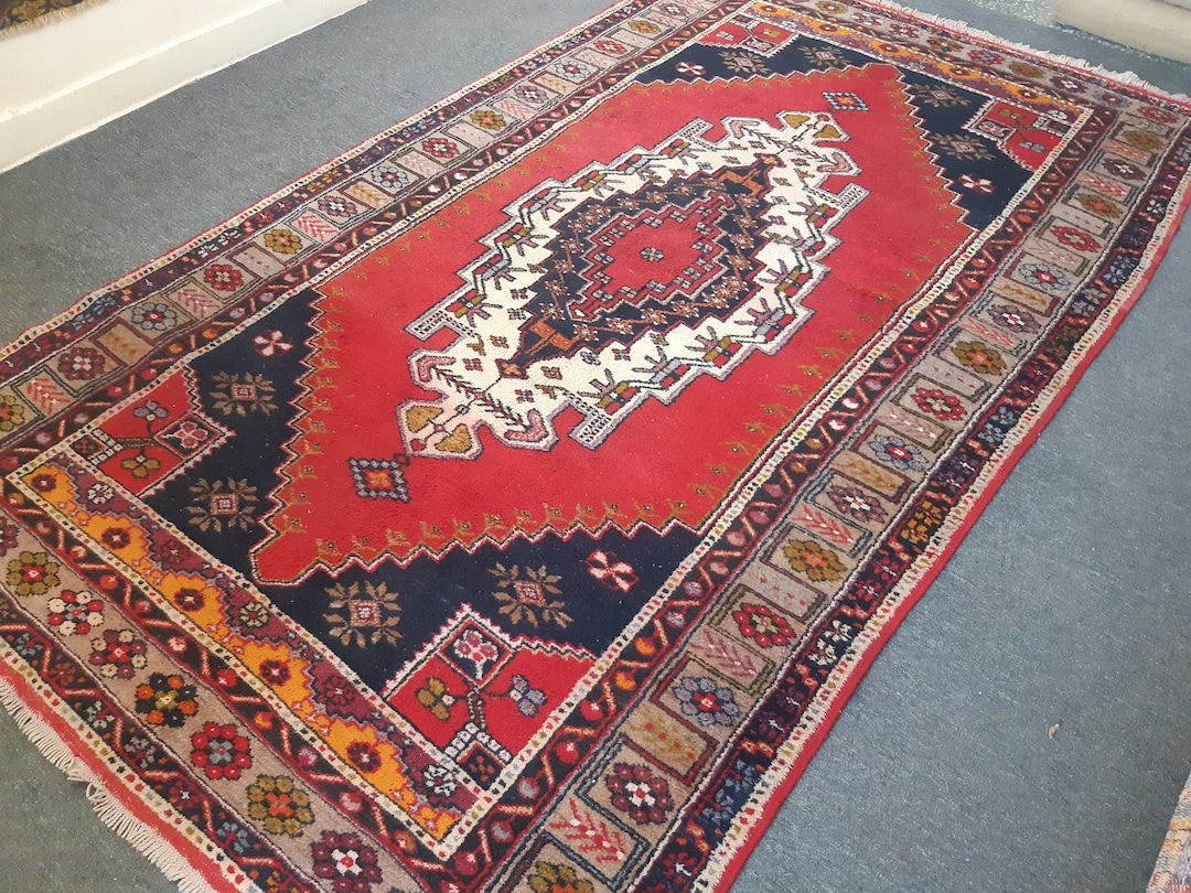Turkish Rug, Rustic Area Rug, Vintage Rug, Boho Decor, Large Rug, Floor