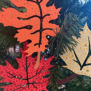 Wooden Leaf Ornaments