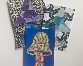 Collages de técnica mixta con setas
