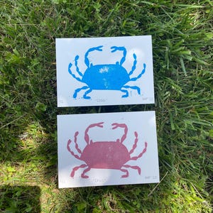 Linocut &quot;Crab&quot; Prints