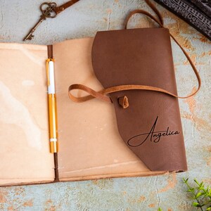 Custom Leather Journal, Personalized Engraved Journal, Officiant and father&#39;s day, Gift for Grandma Grandpa, mother&#39;s day, Wedding Gift
