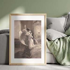The Kiss Mihály Zichy - Art - Painting - Romance