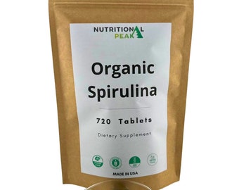 Nutritional Peak Organic Spirulina 720 Tablets