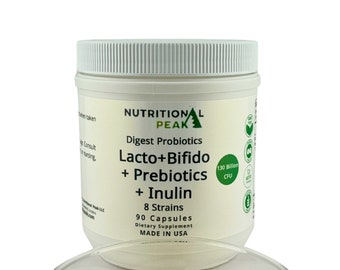 Nutritional Peak  Lacto+Bifido Probiotics + Inulin 8 Strains 90 Capsules