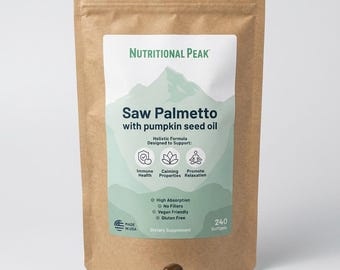 Suplemento holístico de 240 cápsulas blandas con palma enana americana y aceite de semilla de calabaza de Nutritional Peak