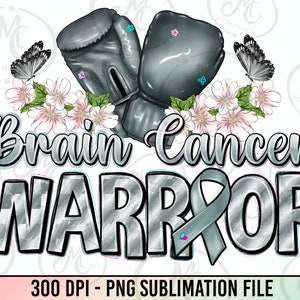 Brain Cancer warrior png sublimation design download, Brain Cancer png, Cancer awareness png, boxing gloves png,sublimate designs download