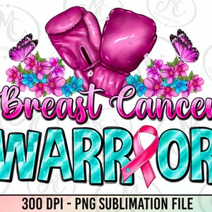 Breast Cancer warrior png sublimation design download, Breast Cancer png, Cancer awareness png, boxing gloves png,sublimate designs download