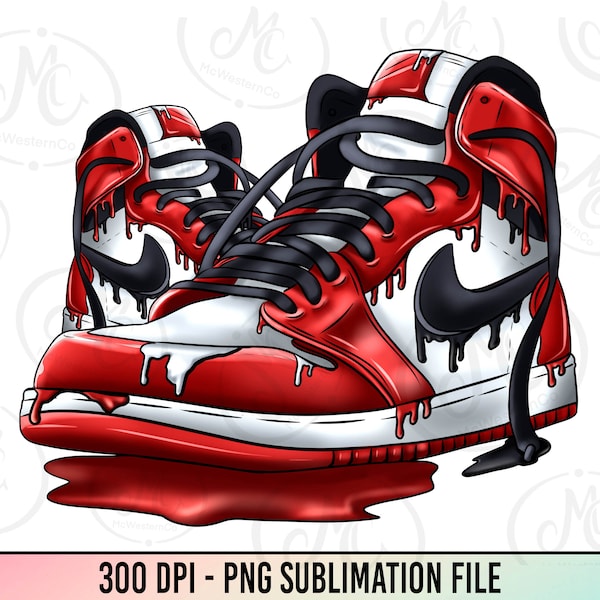 Dripping Sneakers Png, Dripping Png, Dripping Sneakers Clipart, Sublimation design, Sports Shoes, Red Shoes Png, Perfect for shirts,