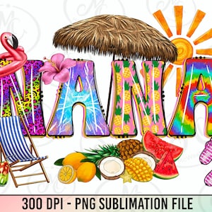Nana summer png sublimation design download, western nana png, hello Summer png, Summer vibes png, sublimate designs download