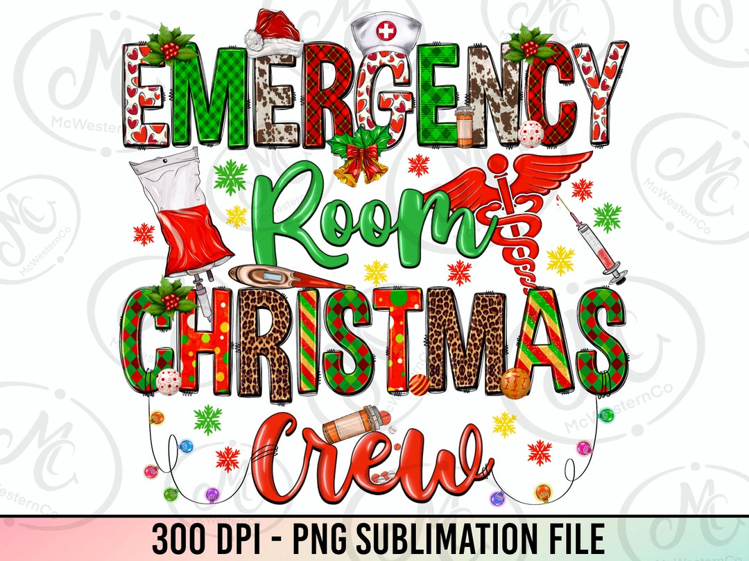 Emergency Room Christmas Crew Png, Merry Christmas, Nurse Png ...