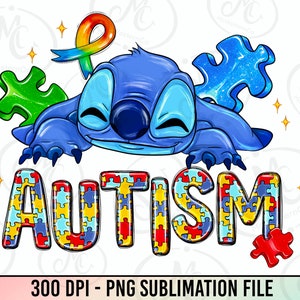 Autism Sublimation Png, Austim Png,Autism Stitch png,Stitch png, Austim Puzzle png, Sublimation Autism, Instant Download, Sublimation Design