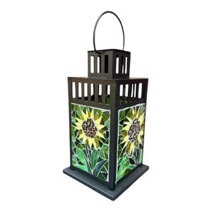 Sunflower Mosaic Lantern