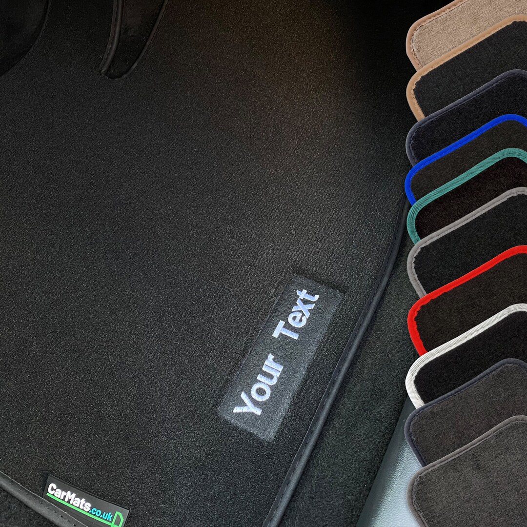 Tailored Personalised Car Mats Enter Your Reg & Choose Your Colour/text