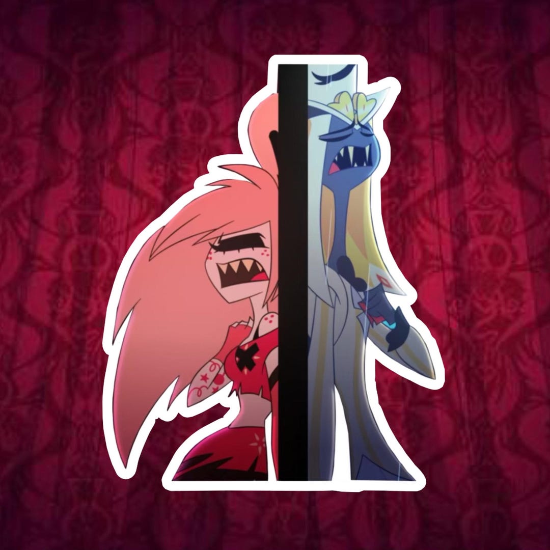 Hazbin Hotel Sir Pentious and Cherri Bomb Sticker - Etsy