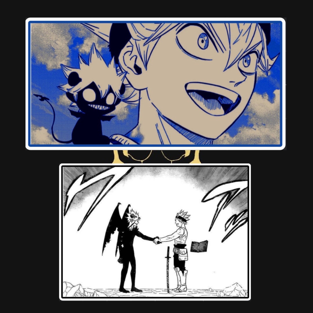 Anime Manga Black Clover Asta and Liebe Stickers - Etsy