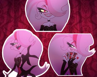 Hazbin Hotel Angeldust in drag stickers
