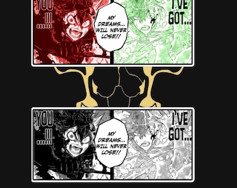 Anime Manga Black Clover Asta and Yuno Stickers