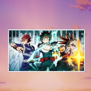 Anime Manga My hero Academia Midoriya, Todoroki, Bakugo Stickers
