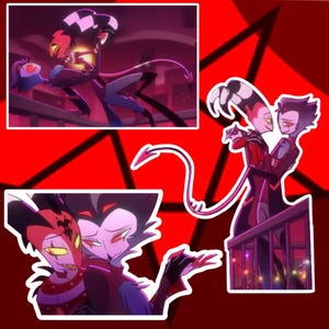 Helluva Boss Stolas and Blitzo in the stars Sticker