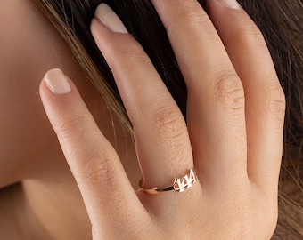 Personalized Angel Number Ring –Lucky Numbers, Gift For Good Luck