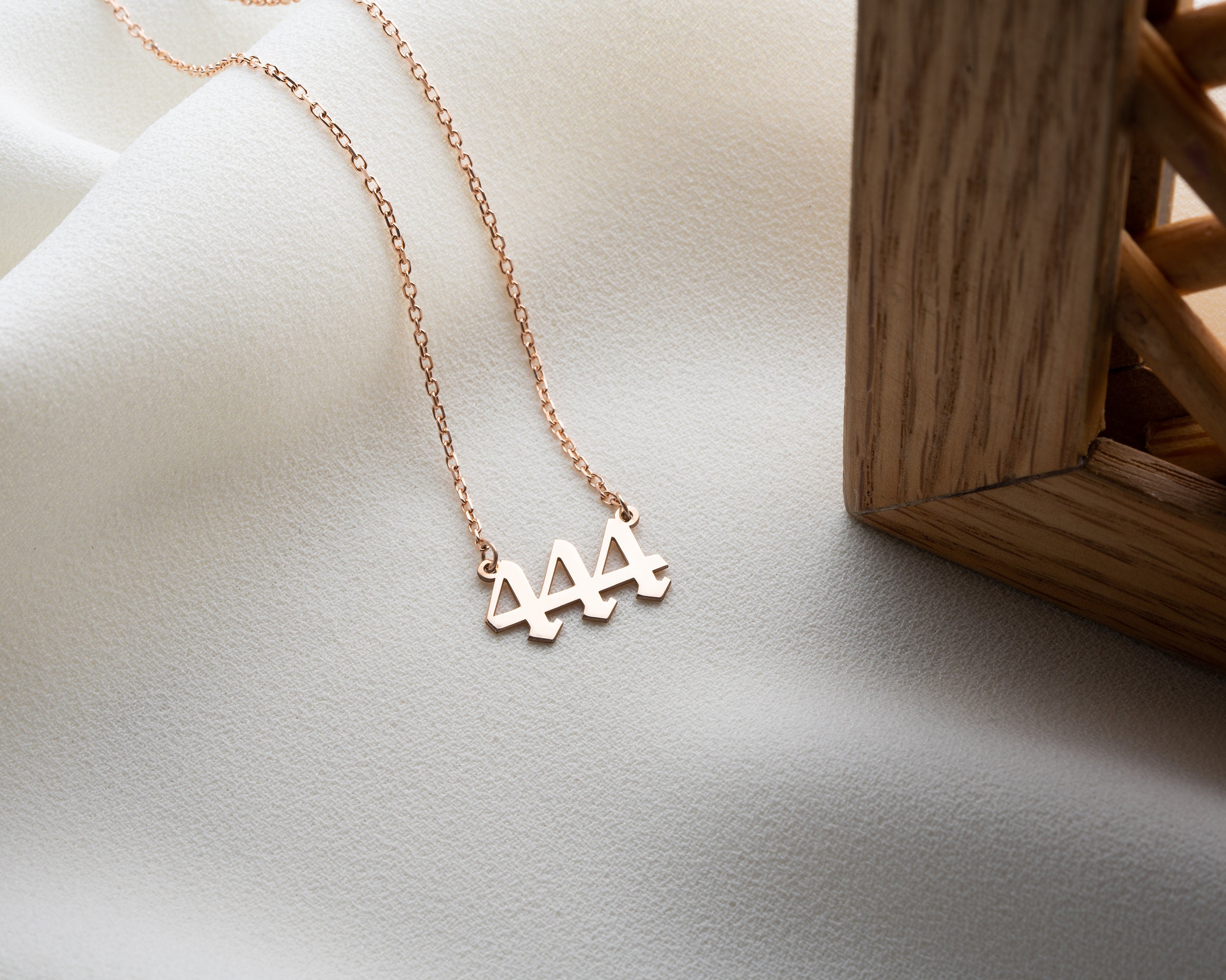 Guardian Angel Number Necklace, 111-222-333-444-555-666-777