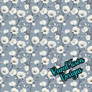 Cotton Printed Pattern Vinyl, 12&quot;x12&quot; vinyl, Permanant Adhesive vinyl, Tumbler Vinyl, Flowers
