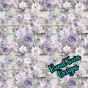 Floral Printed Pattern Vinyl, 12&quot;x12&quot; vinyl, Permanant Adhesive vinyl, Tumbler Vinyl, Wood Floral Vinyl