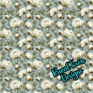 Cotton Printed Pattern Vinyl, 12&quot;x12&quot; vinyl, Permanant Adhesive vinyl, Tumbler Vinyl, Flowers