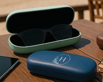 Personalized Glasses Case, Named Glasses Case, Custom Eyewear Case, Monogram Eyewear Glasses Case, Unisex Gift Idea, Modern Glasses Case