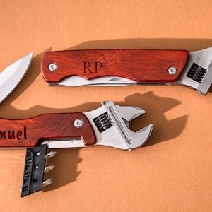 Custom Engraved Multi Wrench Tool, Personalized Wrench, Best Gift for Dad, Father&#39;s Day Gift, Perfect Gift for Mechanic, Multi Tool Set