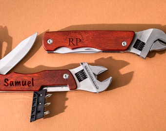 Custom Engraved Multi Wrench Tool, Personalized Wrench, Best Gift for Dad, Father's Day Gift, Perfect Gift for Mechanic, Multi Tool Set
