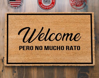 Welcome Doormat, Apartment Doormat, Front Door Mat, Outdoor Decor, Spanish Decor, Mexican Doormat, Latino Gift, Home Decor Gift, Door Mat