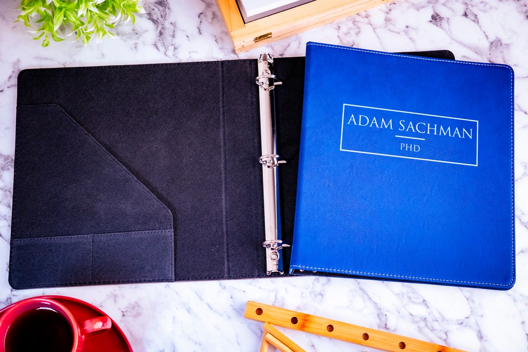 Personalized Leather Refillable Binder, Journal Binder, Customized 3