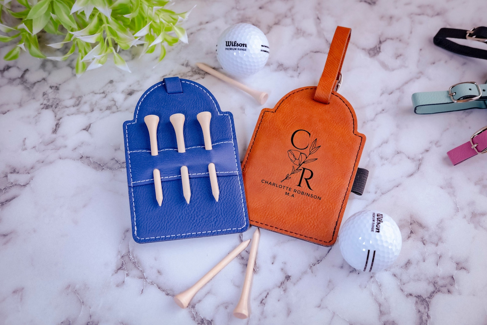Customisable Accessories Personalized Vegan Leather Golf Kit, Engraved Golfer Gift - Etsy