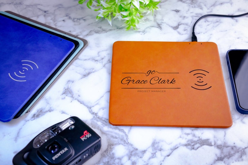 Personalized Wireless Pad, Custom Mouse Pad, Mousepads, Charging Mouse