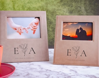 Personalisierter Fotorahmen, Personalisierter Bilderrahmen aus Leder, Vatertagsgeschenk, Familienerinnerungen, Muttertagsgeschenk, Familienfotoalbum, Weihnachten