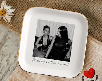 Custom Best Friend Photo Ring Dish, Personalized Gift, Gift for Sister, Gift for Friend, Bestie Gift, Ring Dish, Custom Trinket Dish