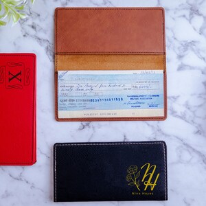 Personalized Checkbook Cover Design, Checkbook Covers, Leather ...