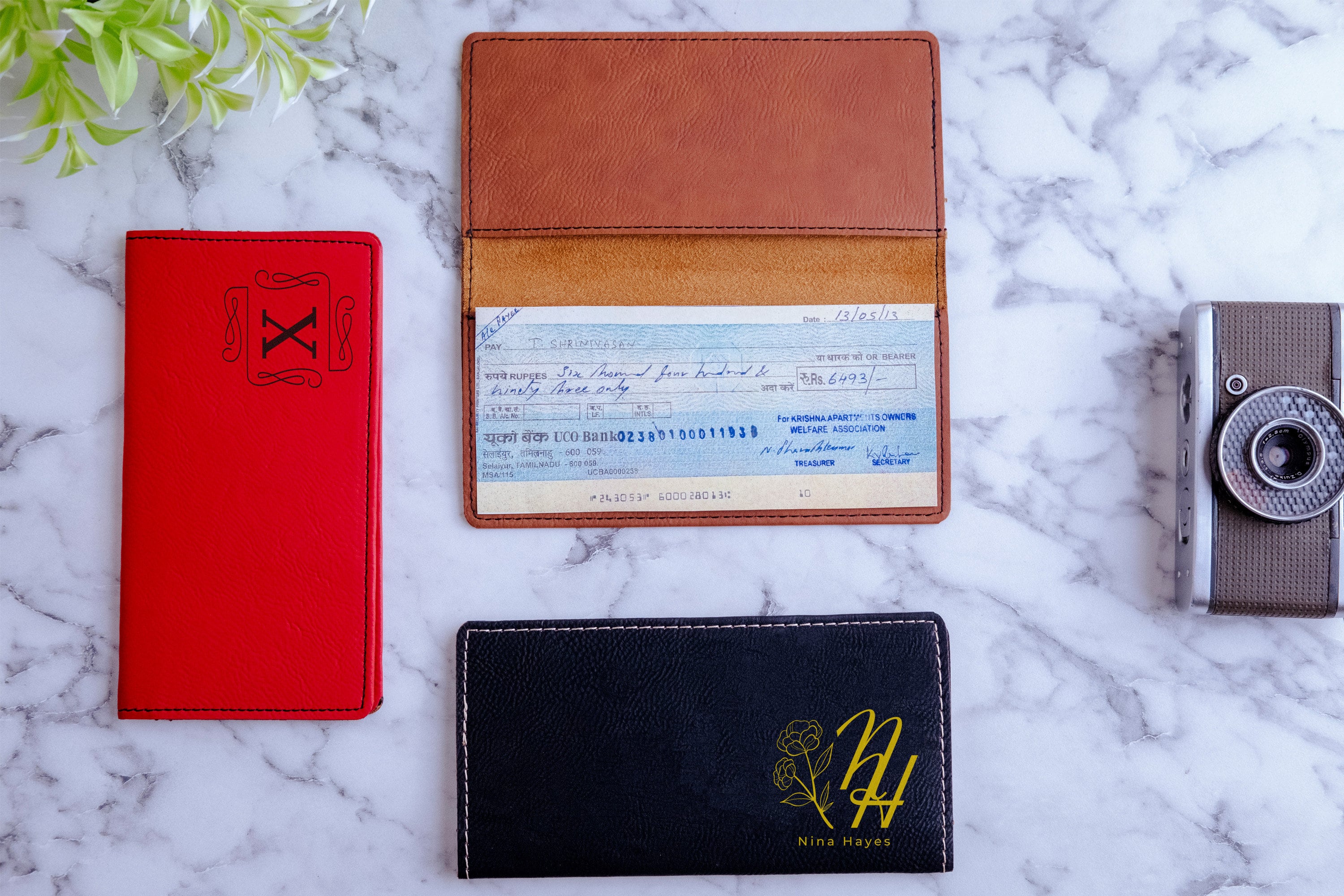 Personalized Checkbook Cover Design, Checkbook Covers, Leather ...