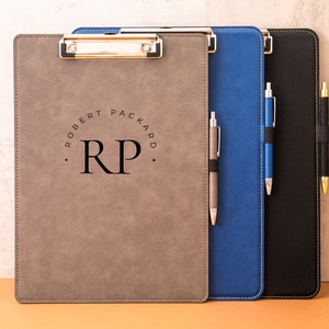 Personalized Clipboard, Custom Leather Clipboard with Pen, Teacher Clipboard, Coach Clipboard, Gift For Him, Business Gift, Gift for Coach