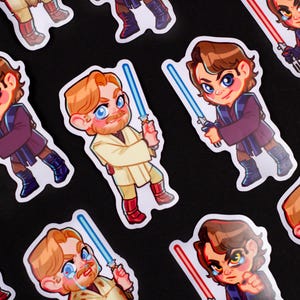 Schlacht der Helden Obi-Wan und Anakin Aufkleber