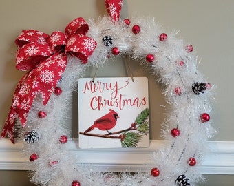 White Christmas Wreath