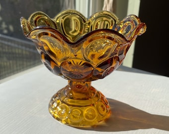 バーベキュー・調理用品 Vintage Amber Moon and Stars Goblets Vintage L.E. Smith Amber Moon and Stars Goblets Set of Two