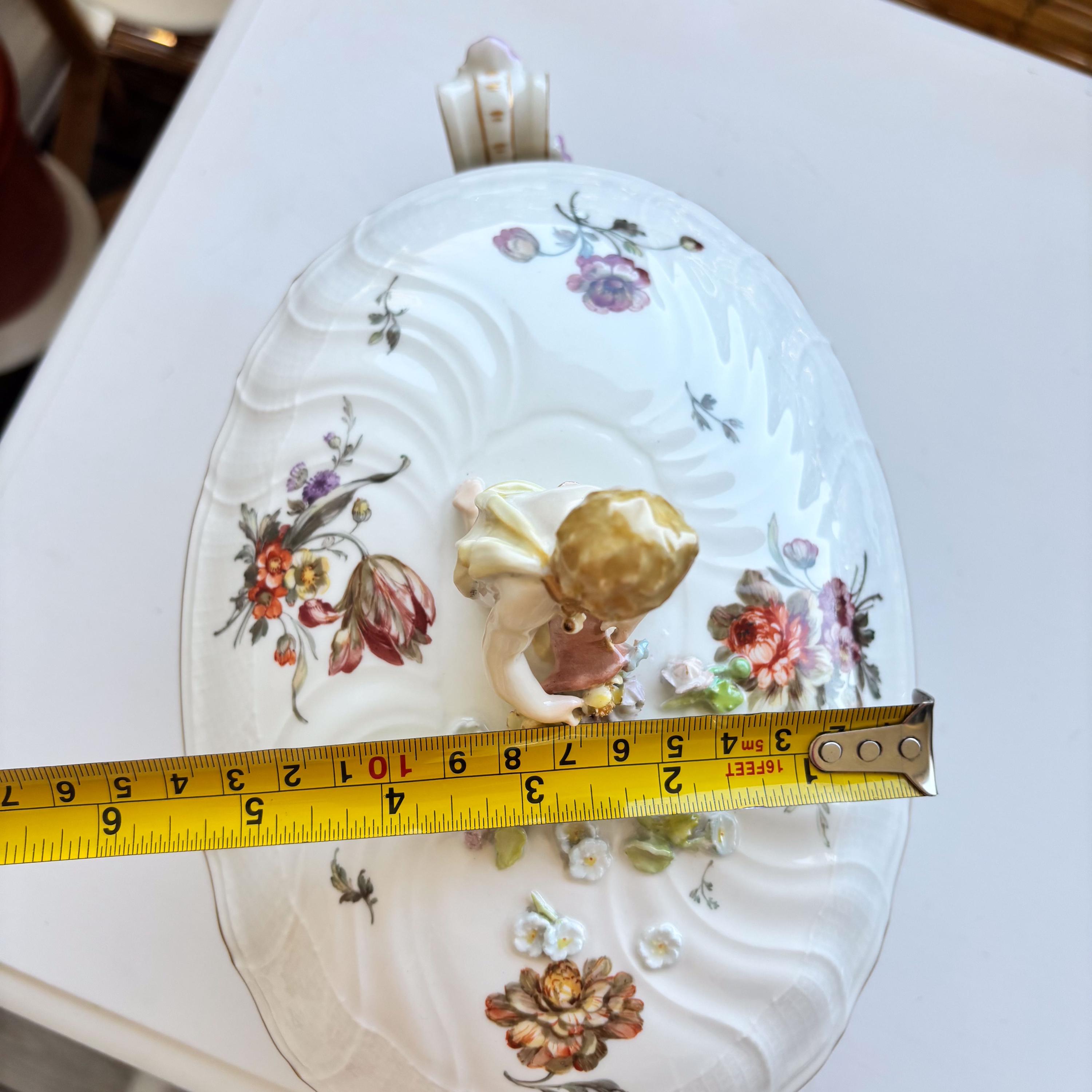 アンティークKPMベルリン磁器スープチュリーン：豊穣の角を持つ天使の