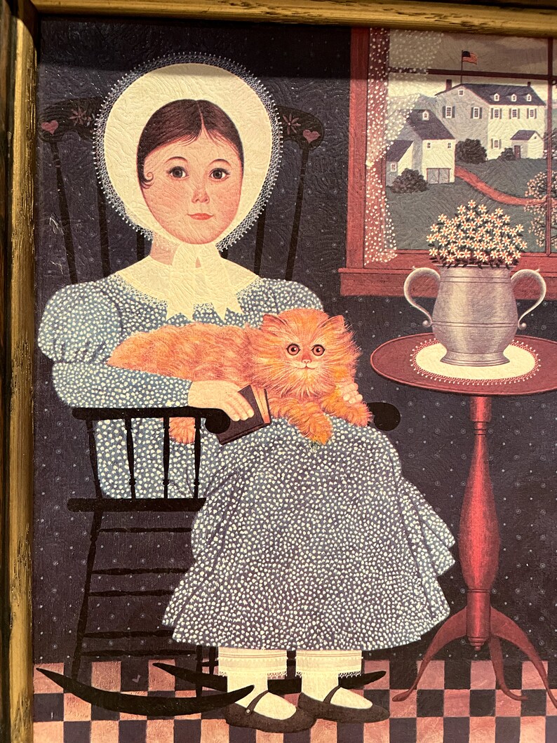 Vintage Artwork, Charles Wysocki, the Guild, Woman Holding a Cat ...